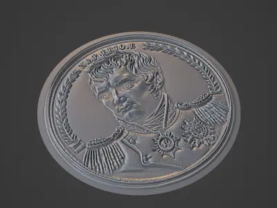 Napoleon Bonaparte Medallion 3D print model