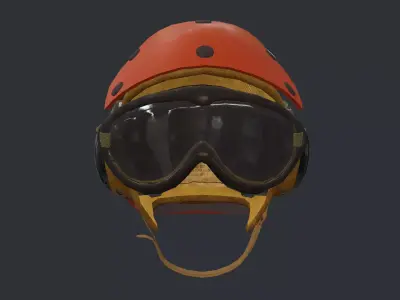 Flight deck Helmet Low-poly 3D model