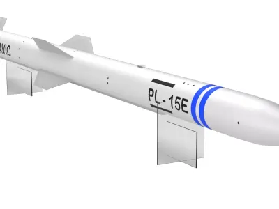 Chinese PL-15 Air-to-Air Missile Upgrade Version 3D model