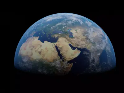 Earth from space Free 3D model
