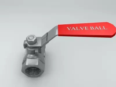 Valve ball handle Low-poly 3D model