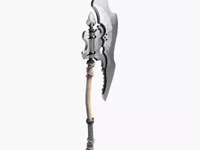 Medieval Battle Axe 3D model purchase