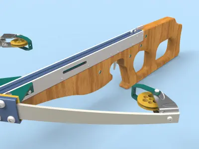 crossbow bow and arrow 3D print model
