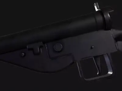 Sten Submachine Gun Low-poly 3D model purchase