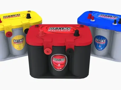 Optima Batteries Bundle 3D Model Pack