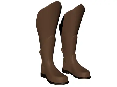 Boots pair of Low-poly 3D model