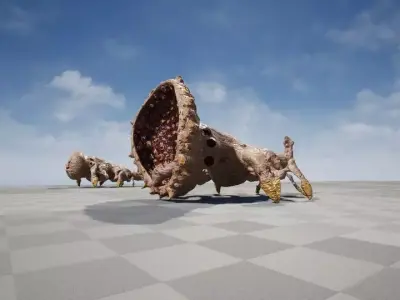Monster7 Dog Mutant Low-poly 3D model