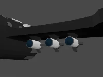 Fighter spaceship Free low-poly 3D model buy