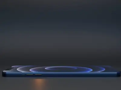 Ship appearing out of a IPhone  3D model