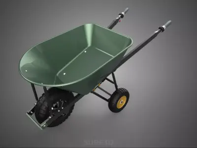 SMART MOTORISED ELECTRICAL WHEELBARROW WHEEL BARROW CART GARDEN 3D model