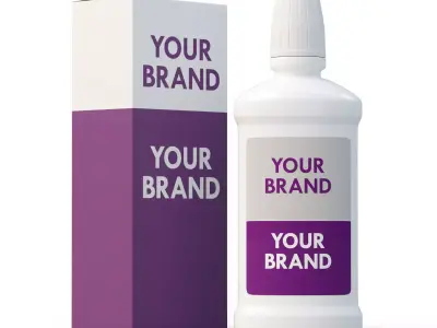 Product Cosmetic Box and Bottle 3D model