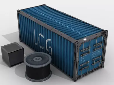 TEU container 3D model