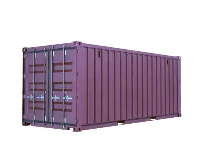 Container Dry Van 20 Low-poly 3D model