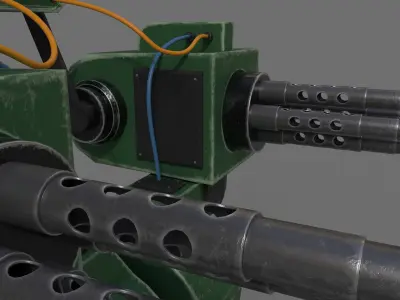 Turret Low-poly 3D model shop