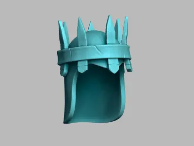 Rust Crown Helmet - Character Design PBR Low-poly 3D model