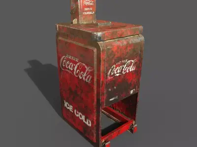 Old Cola Machine Low-poly 3D model purchase