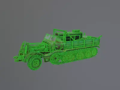 destroyed vehicles pack Low-poly 3D model