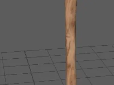 Game-ready Axe robot holding Free low-poly 3D model