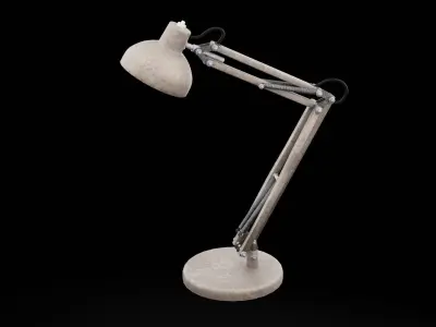 Old Desk Lamp Low-poly 3D model
