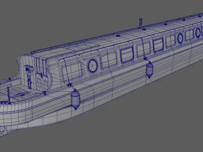 Narrowboat 3D model