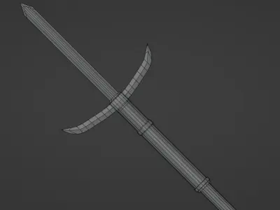 Japanese Yari Spear 1 Low-poly 3D model