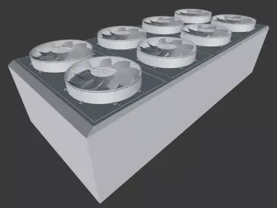 Industrial Ventilation Fan Free 3D model