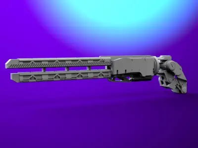 Railgun gun Free 3D print model