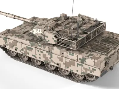 Norinco VT-4 tank Low-poly 3D model