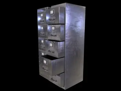 Cabinet V1 - 010 Low-poly 3D model