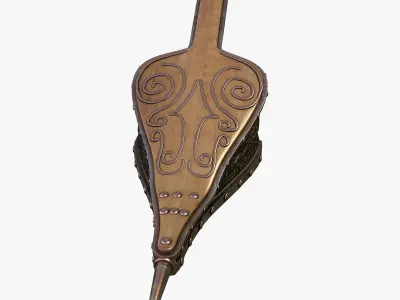 Peltry sword with metal handle 3D model