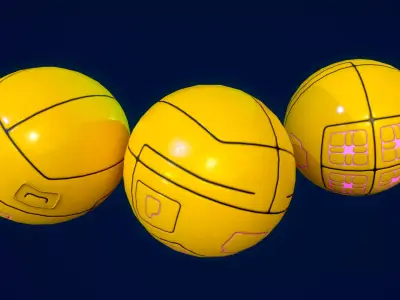 Sci-fi grenade low poly Low-poly 3D model