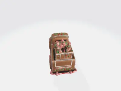 gingerbread-style truck 3D model