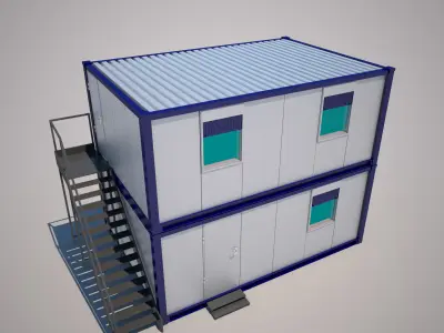 Two Story Site Cabin 3D model