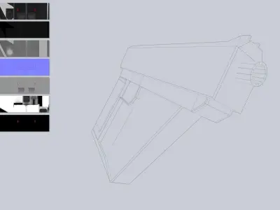 Minimal gun Low-poly 3D model