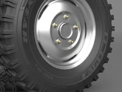 Realistic Truck Tire 3D model