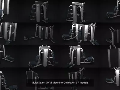 Multistation GYM Machine Collection 3D Model Pack