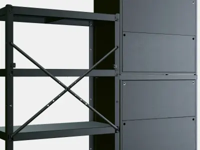 BROR Shelving unit with cabinets Low-poly 3D model