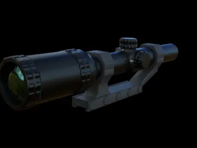 Scope 1-6X Zoom Low-poly 3D model
