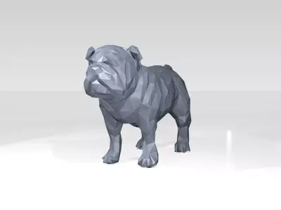 Bulldog Low Poligonal 3D model