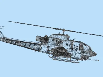 Ah-bai1f armed helicopter 3D model