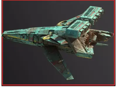 Sci-Fi SpaceShip Space Craft PBR 3D model
