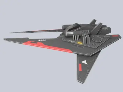Low poly spacecraft Low-poly 3D model shop