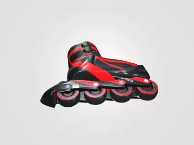 Recreational Inline Skate 3D Model - Game Ready Sports Equipment Free 3D model