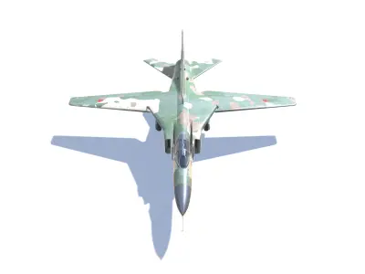 MIG-23 Flogger Jet Fighter Aircraft Low-poly 3D model