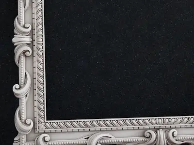 Carved Picture Frame Frame baroque Mirror 3D print model purchase