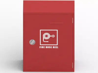 Fire Hose Reel Low-poly 3D model purchase