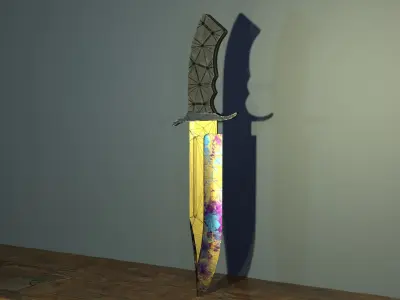 Knife PACK GAME READY Low-poly 3D model