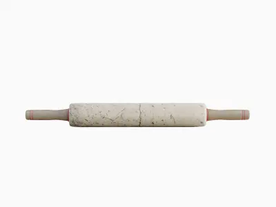 Marble Rolling Pin 01 Low-poly 3D model
