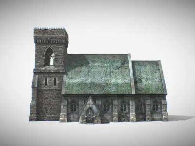 Church Gothic PBR Low-poly 3D model