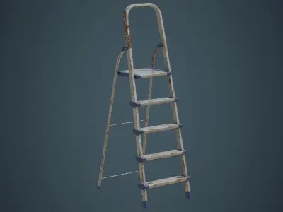 Step Ladder 4B Low-poly 3D model